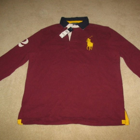 NWT Polo Ralph Lauren Men's Rugby T Shirt Small - Picture 1 of 1